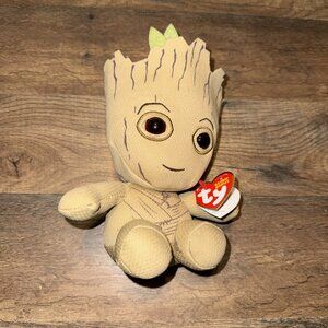 Ty Beanie Babies Groot 7” Marvel Guardians Of The Galaxy 2019 Plushie Stuffie